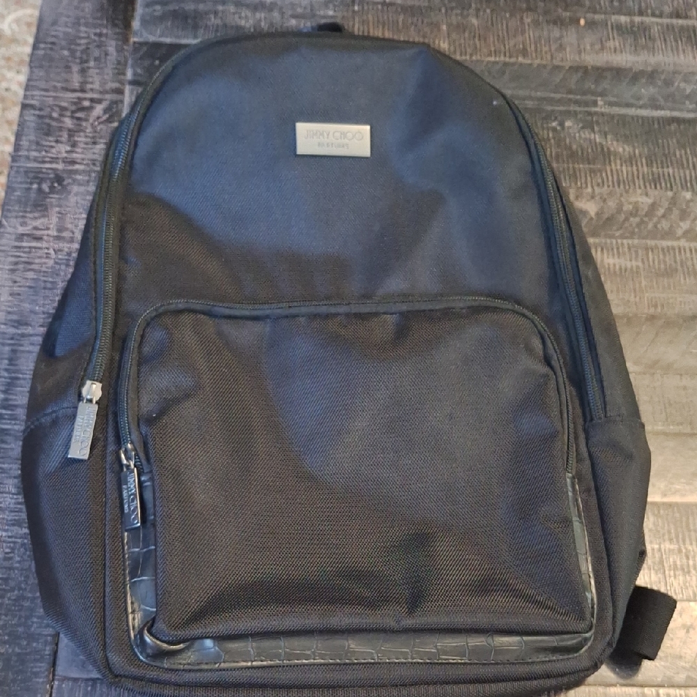 Jimmy Choo Black Backpack With Structured Design … - image 1